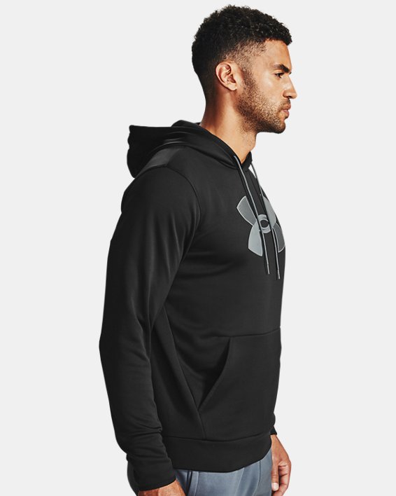 Men's Armour Fleece® Big Logo Hoodie, Black, pdpMainDesktop image number 2